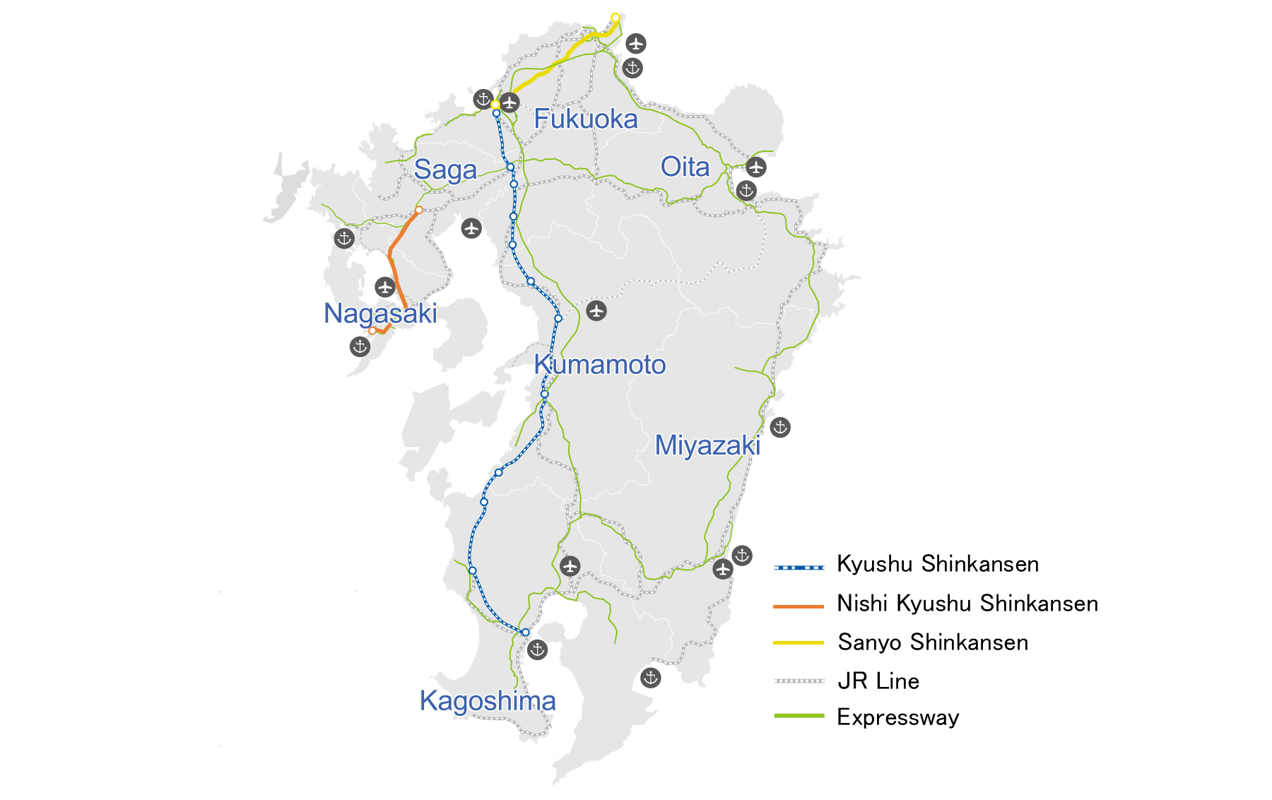 Transportation Infrastructure in Fukuoka and Kyushu